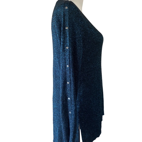 Women's Laura Petite Blue & Black Sweater Size M - Picture 2 of 8